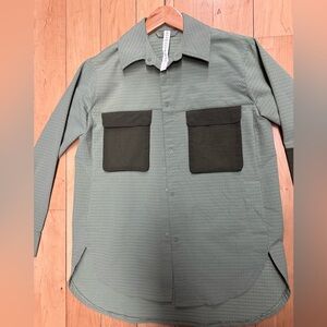 lululemon athletica Green Shirt with Dark Green Pockets